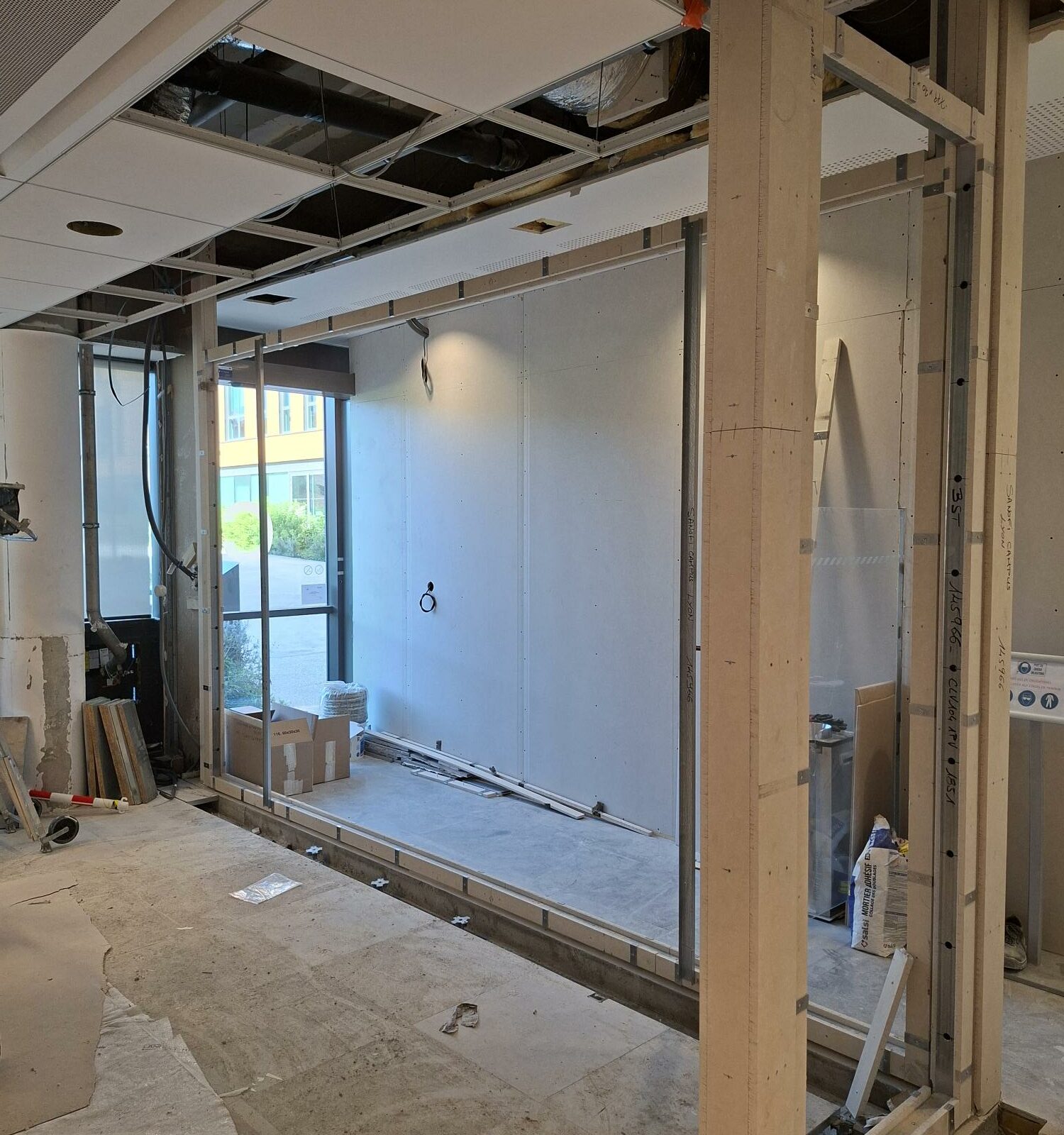 travaux cloison coupe-feu